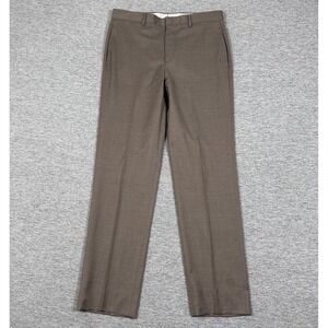 Brooks Brothers Dress Pants Mens 33x32 Beige Wool Regent 1818 Reda Flexo City